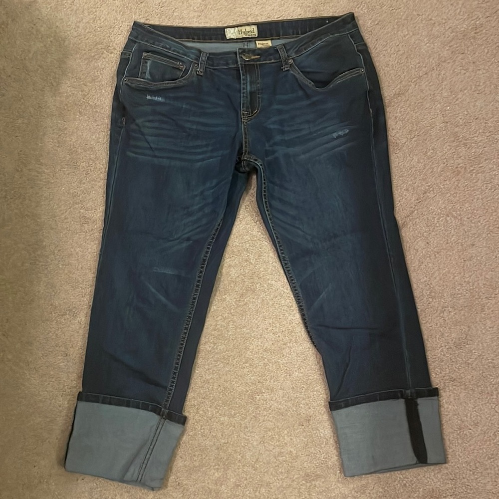 Rockabilly Pinup Denim Capris Jeans Plus Size